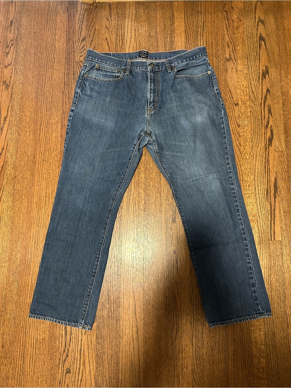 J.Crew The Bleeker Jeans 36x30 Medium Wash Straight Slim Fit Denim